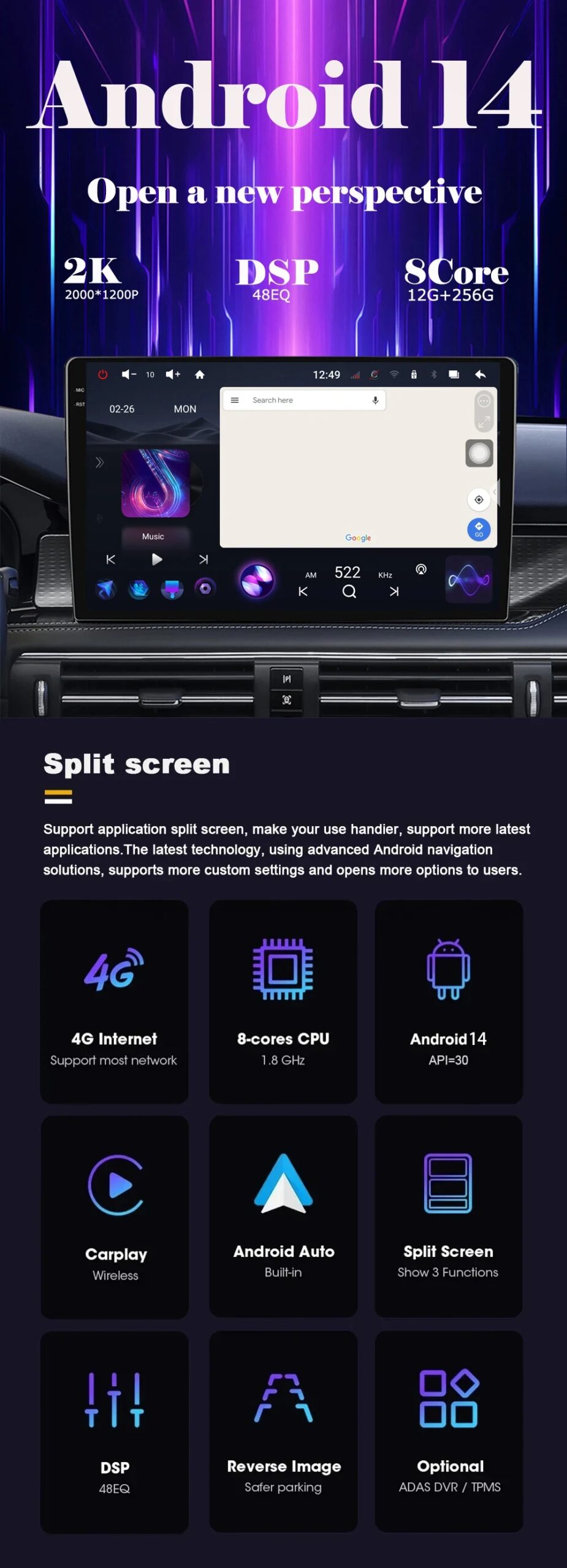 Android 14 For Toyota Matrix E130 E140 2002 2003 2004 2005 2006 Auto Radio Stereo Multimedia Player GPS Navigation No 2din DVD Android 14 For Toyota Matrix E130 E140 2002 2003 2004 2005 2006 Auto Radio Stereo Multimedia Player GPS Navigation No 2din DVD