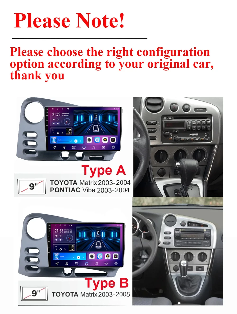 Android 14 For Toyota Matrix E130 E140 2002 2003 2004 2005 2006 Auto Radio Stereo Multimedia Player GPS Navigation No 2din DVD Android 14 For Toyota Matrix E130 E140 2002 2003 2004 2005 2006 Auto Radio Stereo Multimedia Player GPS Navigation No 2din DVD