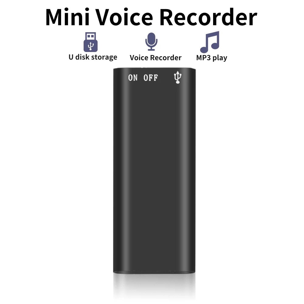 Portable Mini USB Pen 8GB 16GB 32GB Digital Audio Voice Recorder Mp3 Player 192Kbps Recording