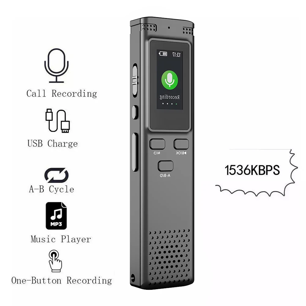 8GB/16GB/32GB/64GB/128GB Digital Sound Recording Pen Portable Voice Activated Voice Recorder Noise Reduce Recorder MP3 Player