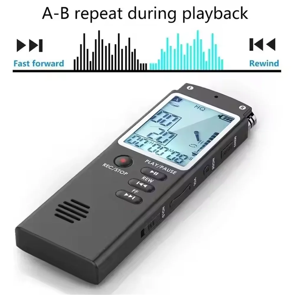 8GB Voice Recorder USB Professional 96h Dictaphone Noise Reduction Digital Audio Voice Recording with WAV,MP3 Player