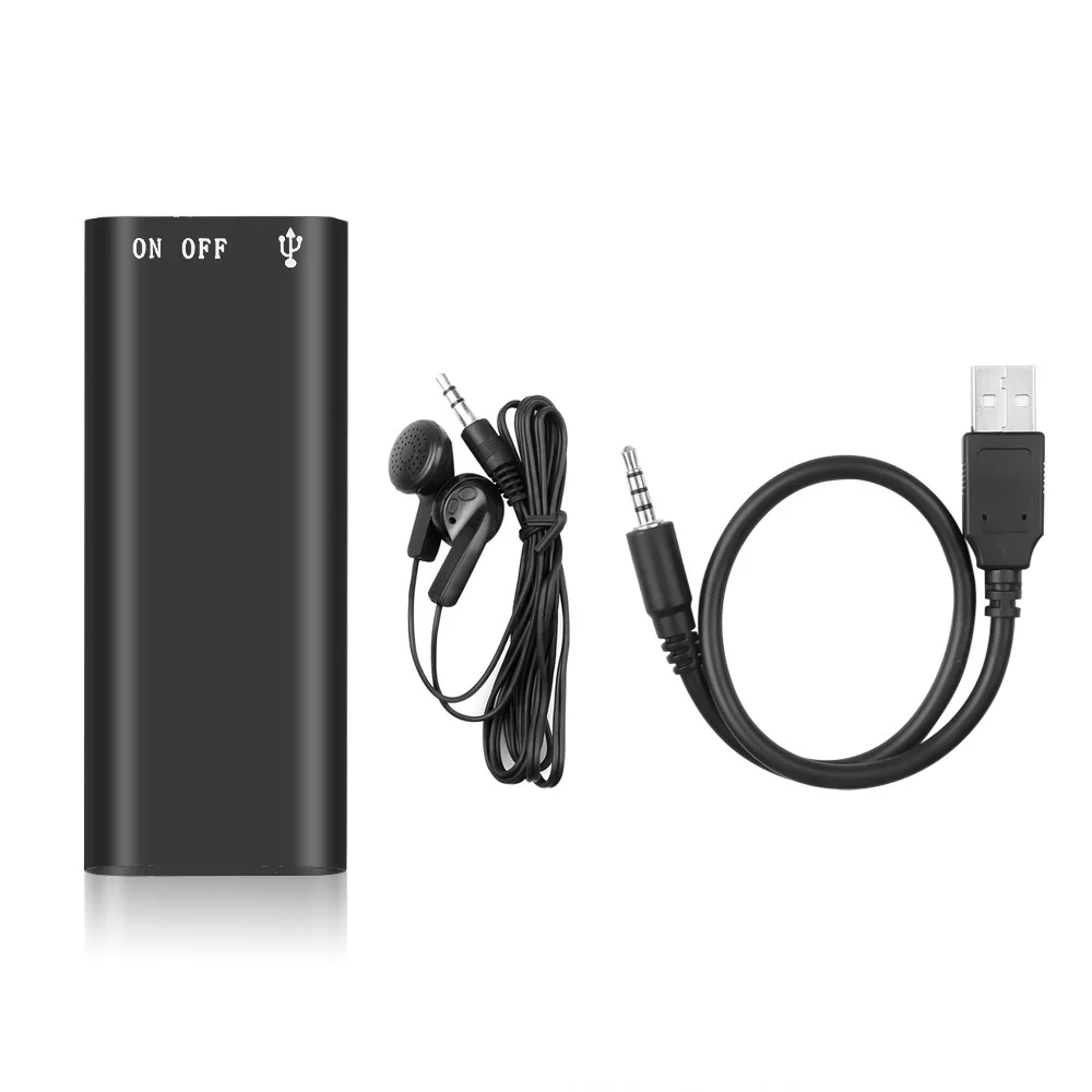 Professional Mini 8GB Voice Digital Audio Voice Recorder Mp3 Player 3 in 1 8G Memory Storage 192Kbps Recording WAV