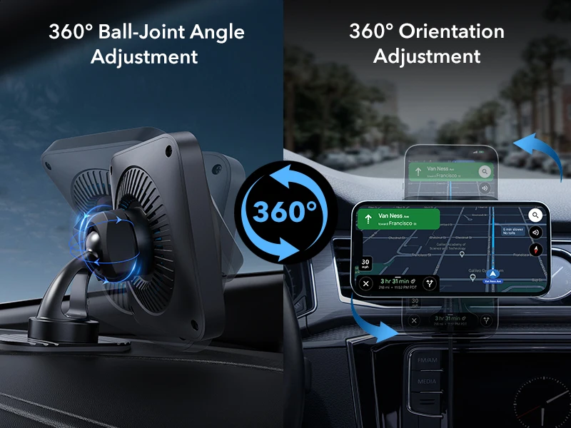 ESR for MagSafe Car Mount Charger with CryoBoost Dashboard Car Phone Holder Phone Cooling Charging for iPhone 16/15/14/13/12 ESR for MagSafe Car Mount Charger with CryoBoost Dashboard Car Phone Holder Phone Cooling Charging for iPhone 16/15/14/13/12