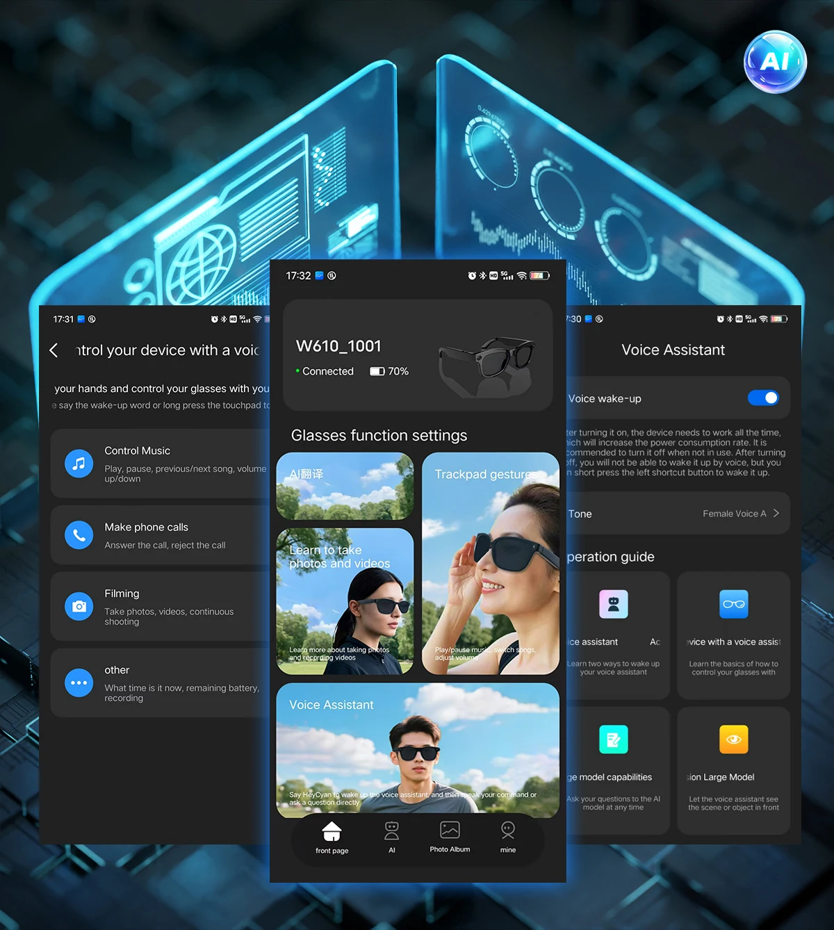 2025 New 800W Camera Glasses Bluetooth Smart Glasses with Camera Voice Call Music Smart Sunglasses Video Sound Record AI Glasses