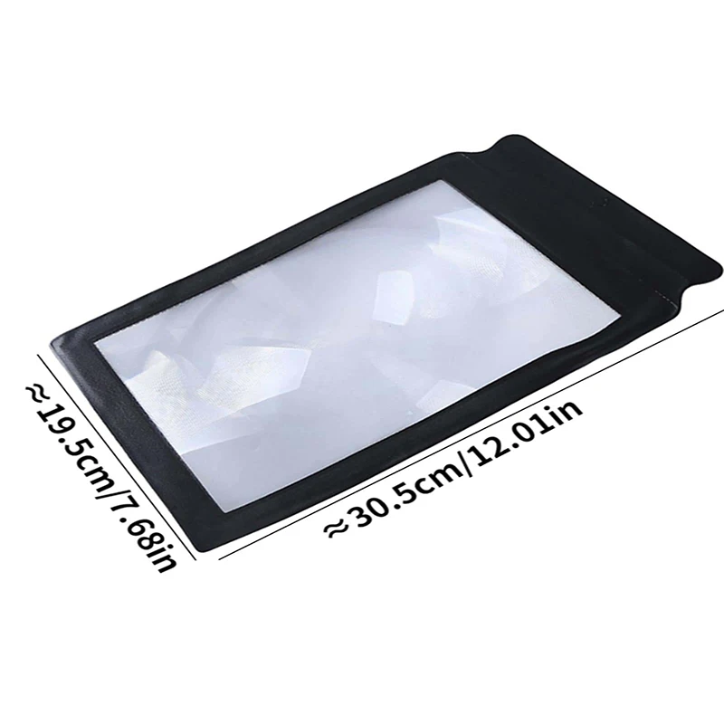 Bview Art 1Pc A4 Size Portable Magnifying Glass Thin PVC Magnifier Sheet Reading Mobile Phone Screen Video Amplifier
