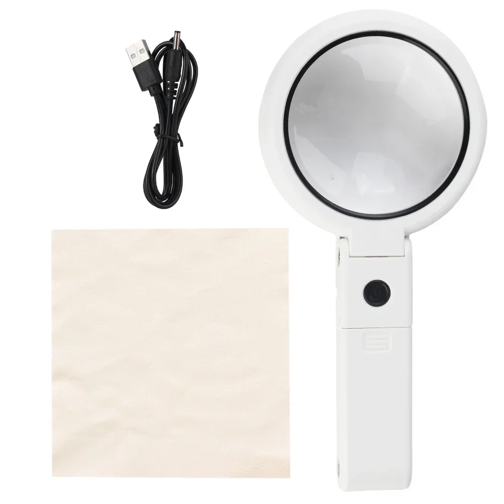 11x Magnification Magnifying Glass Hand-held 8 LED Light Jewelry Magnifying Glass Multi-purpose Portable Design