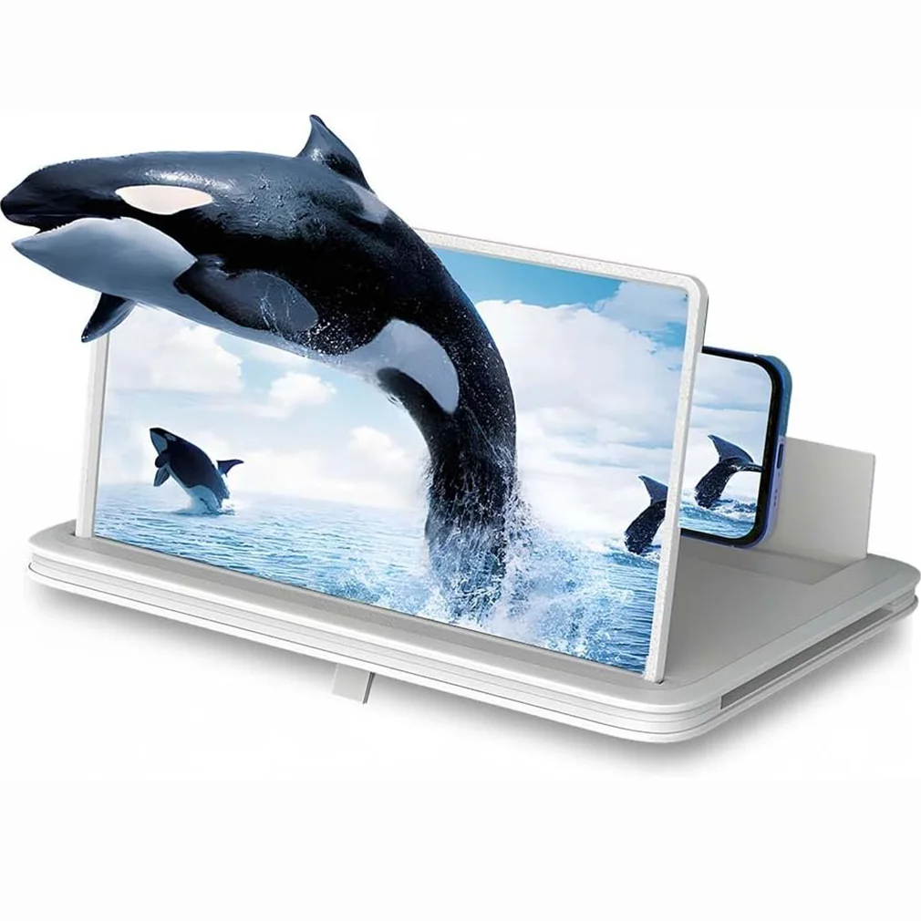 Portable Big Screen Phone Magnifier, HD Screen Expander Foldable Phone Stand with Movie Screen Amplifier for Travel,Elderly