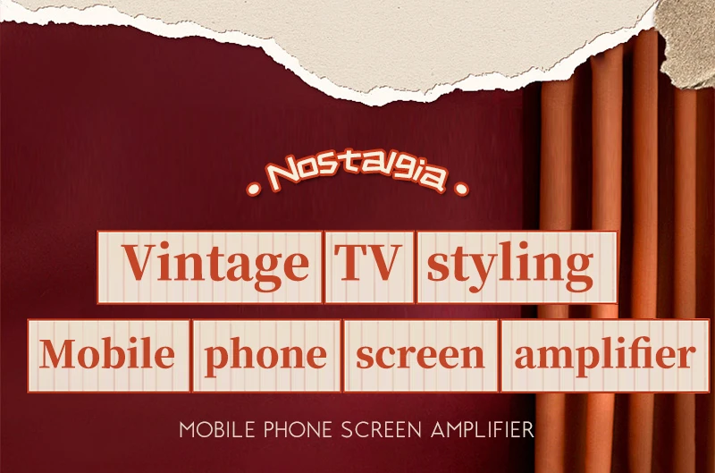 Phone Screen Magnifier Enlarged Expand Stand Phone Holder HD Video Amplifier Eyes Protection Retro TV Box For Iphone Xiaomi