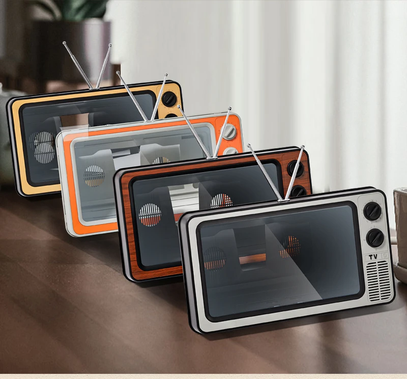 Phone Screen Magnifier Enlarged Expand Stand Phone Holder HD Video Amplifier Eyes Protection Retro TV Box For Iphone Xiaomi