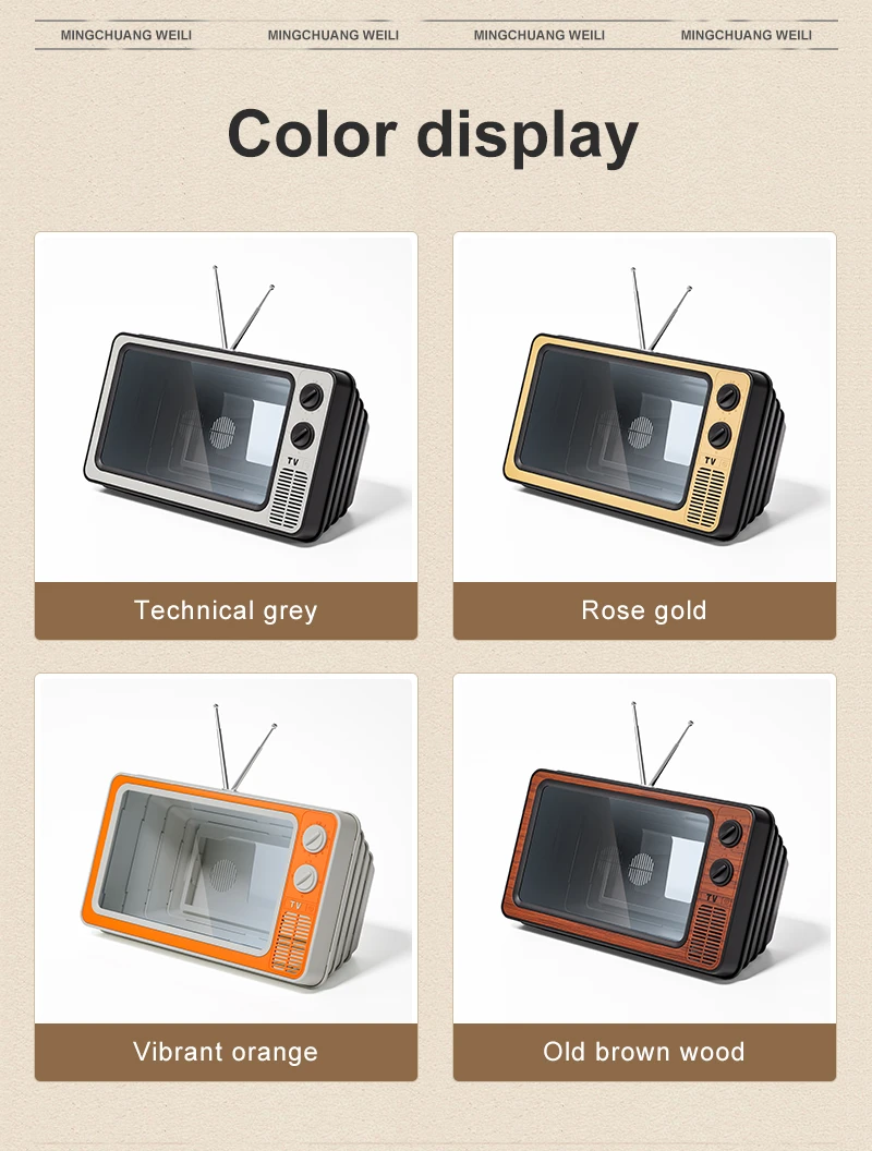 Phone Screen Magnifier Enlarged Expand Stand Phone Holder HD Video Amplifier Eyes Protection Retro TV Box For Iphone Xiaomi