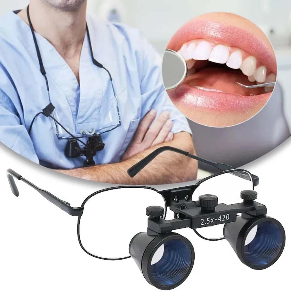 2.5X 3.5X Magnification Dental Loupes Metal Frame Medical Magnifier Dentist Glass Surgical Magnifying Glasses