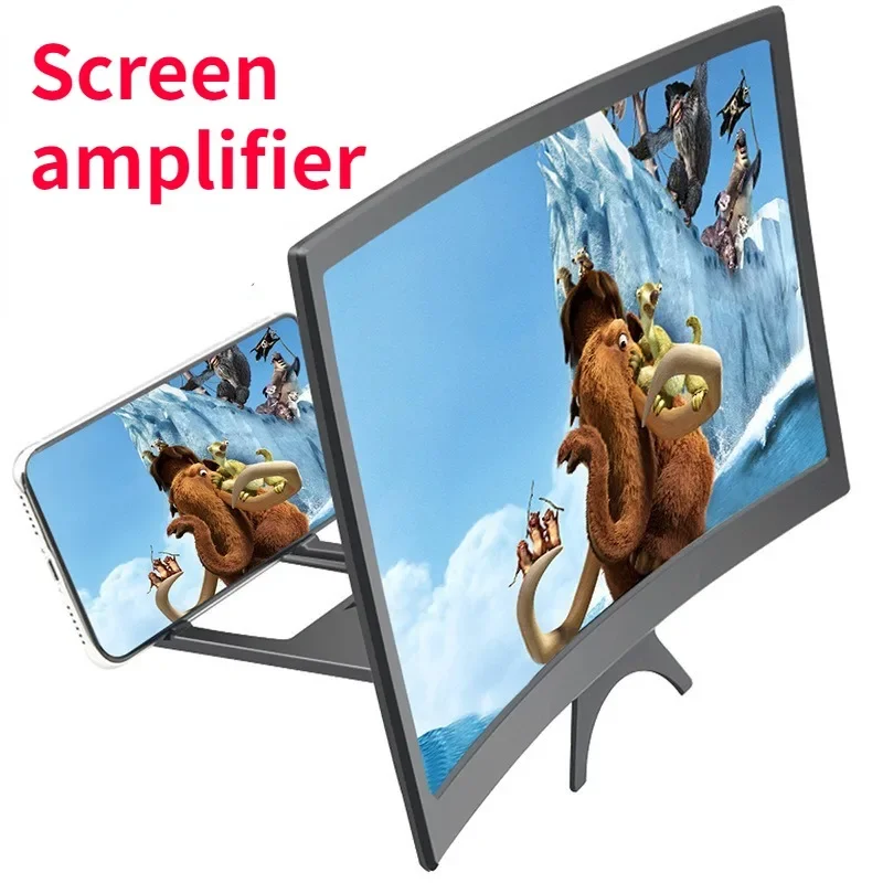 12 Inch 3D Mobile Phone HD Screen Magnifier Universal Portable Foldable Curved Enlarged Screen Magnifier Film for Smartphone