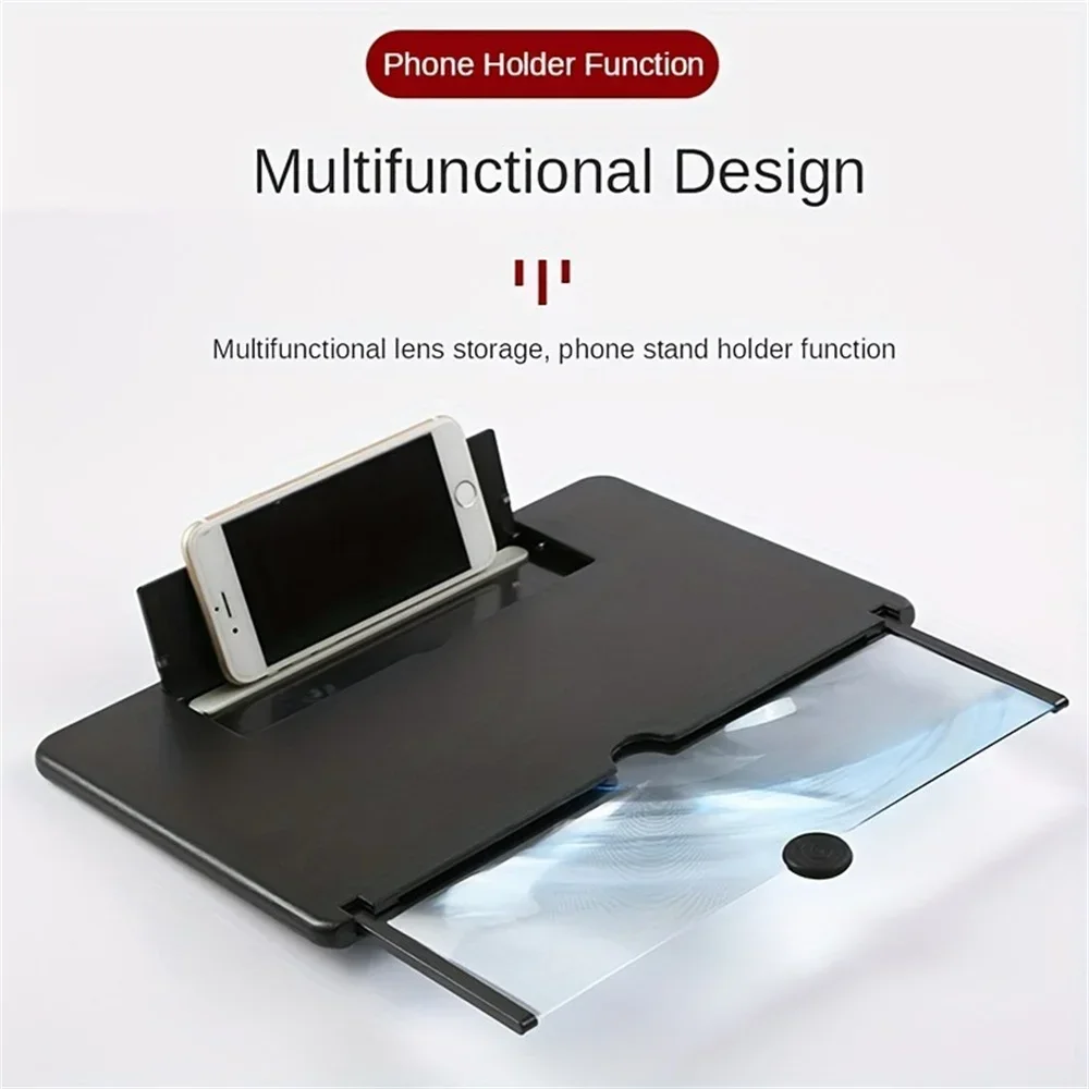 Best Sellers 12/10 inch HD Mobile Phone Screen Magnifier With Phone Holders Screen Video Amplifier Enlarged Screen Phone Stands
