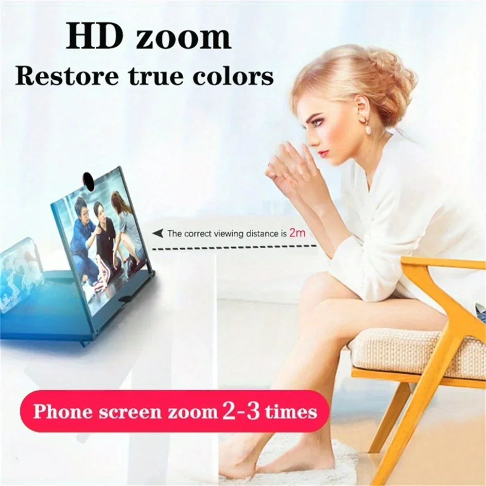 Best Sellers 12/10 inch HD Mobile Phone Screen Magnifier With Phone Holders Screen Video Amplifier Enlarged Screen Phone Stands