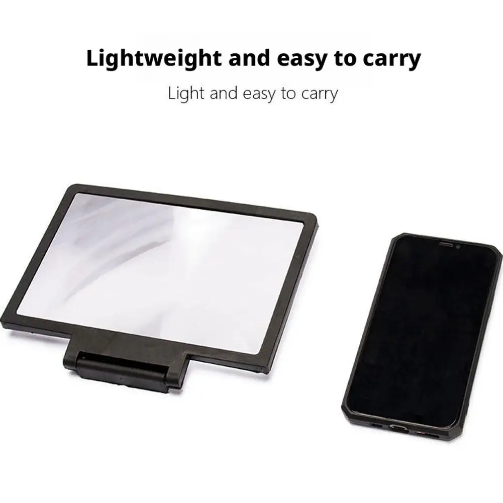 Screen Magnifier HD Screen Magnifying Glass Eye Protection Lightweight Portable Screen Enlarge Magnifier Phone Holder