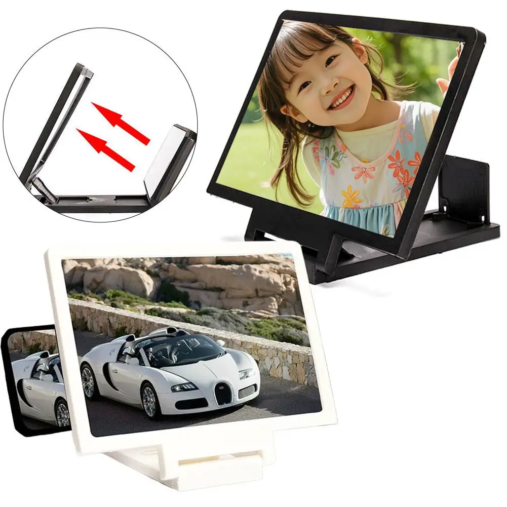 Screen Magnifier HD Screen Magnifying Glass Eye Protection Lightweight Portable Screen Enlarge Magnifier Phone Holder