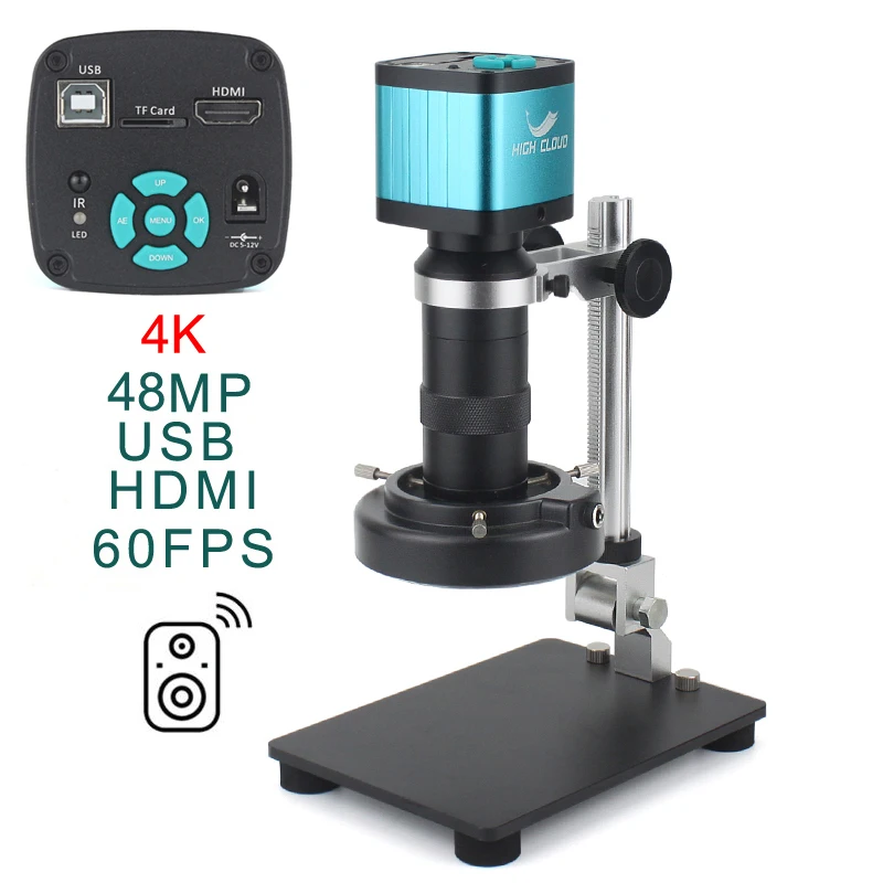 SONY 48MP 4K 1080P HDMI USB Digital Video Monocular Microscope Camera 130 Zoom C-Mount Lens For Phone PCB Soldering Repair Tools SONY 48MP 4K 1080P HDMI USB Digital Video Monocular Microscope Camera 130 Zoom C-Mount Lens For Phone PCB Soldering Repair Tools