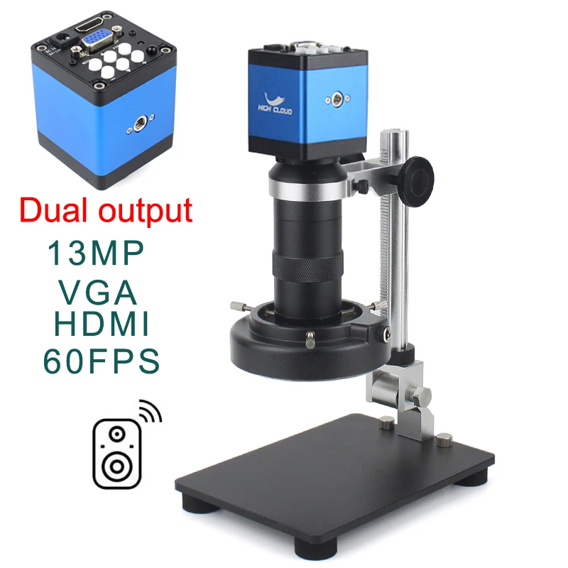 SONY 48MP 4K 1080P HDMI USB Digital Video Monocular Microscope Camera 130 Zoom C-Mount Lens For Phone PCB Soldering Repair Tools SONY 48MP 4K 1080P HDMI USB Digital Video Monocular Microscope Camera 130 Zoom C-Mount Lens For Phone PCB Soldering Repair Tools