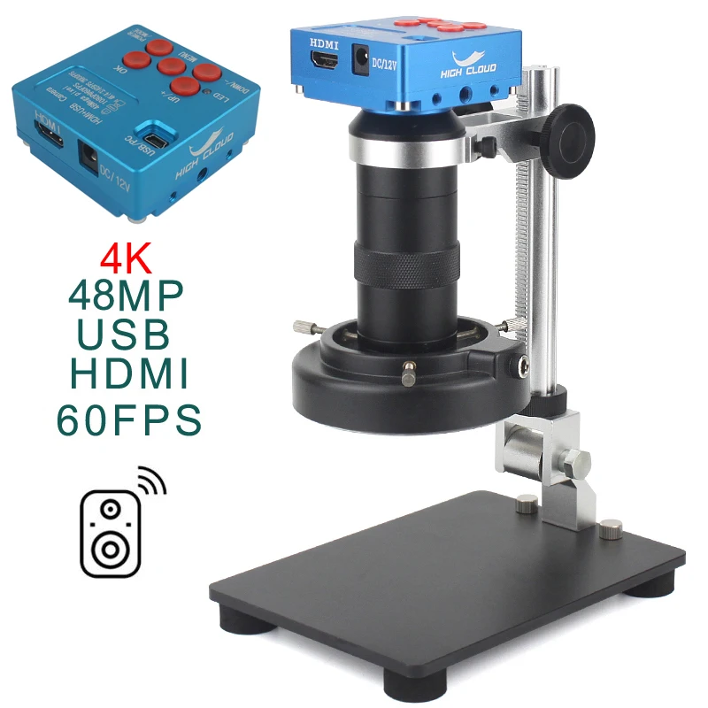 SONY 48MP 4K 1080P HDMI USB Digital Video Monocular Microscope Camera 130 Zoom C-Mount Lens For Phone PCB Soldering Repair Tools SONY 48MP 4K 1080P HDMI USB Digital Video Monocular Microscope Camera 130 Zoom C-Mount Lens For Phone PCB Soldering Repair Tools