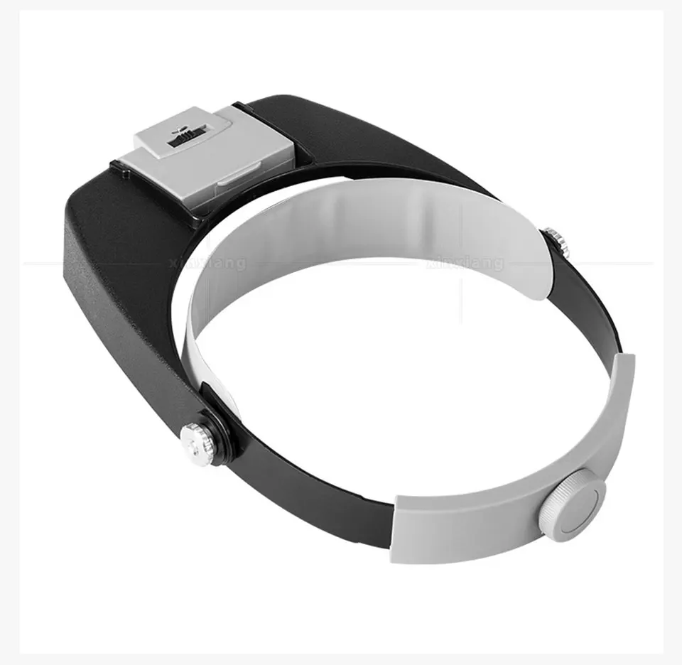 Head-Mounted Magnifier LED Illumination 1.5X 3X 8.5X 10X Helmet Style Magnifying Glass Jewelry Watch Maintenance Read Magnifier