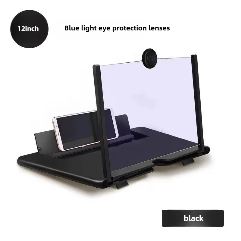 12 Inch Phone Screen Magnifier Ultra HD Mobile Movie Viewer for Eye Protection Landscape TV Viewing Full Screen Portable Stand