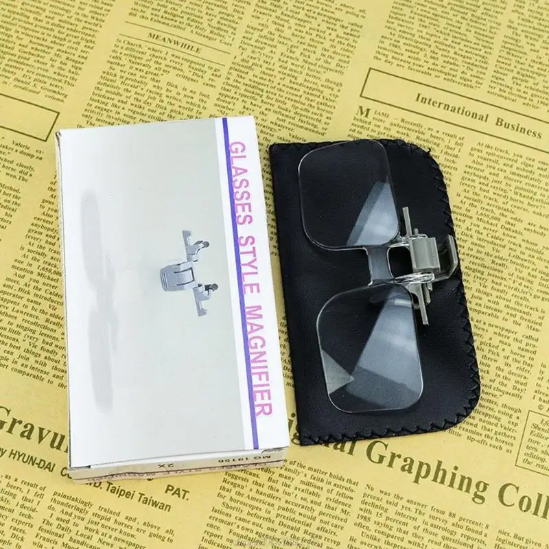 Clip On Head-Mounted Magnifier for Eyeglasses 2.0+ Magnification Strength Magnifying Glasses for Close Work Read S16 21 Dropship