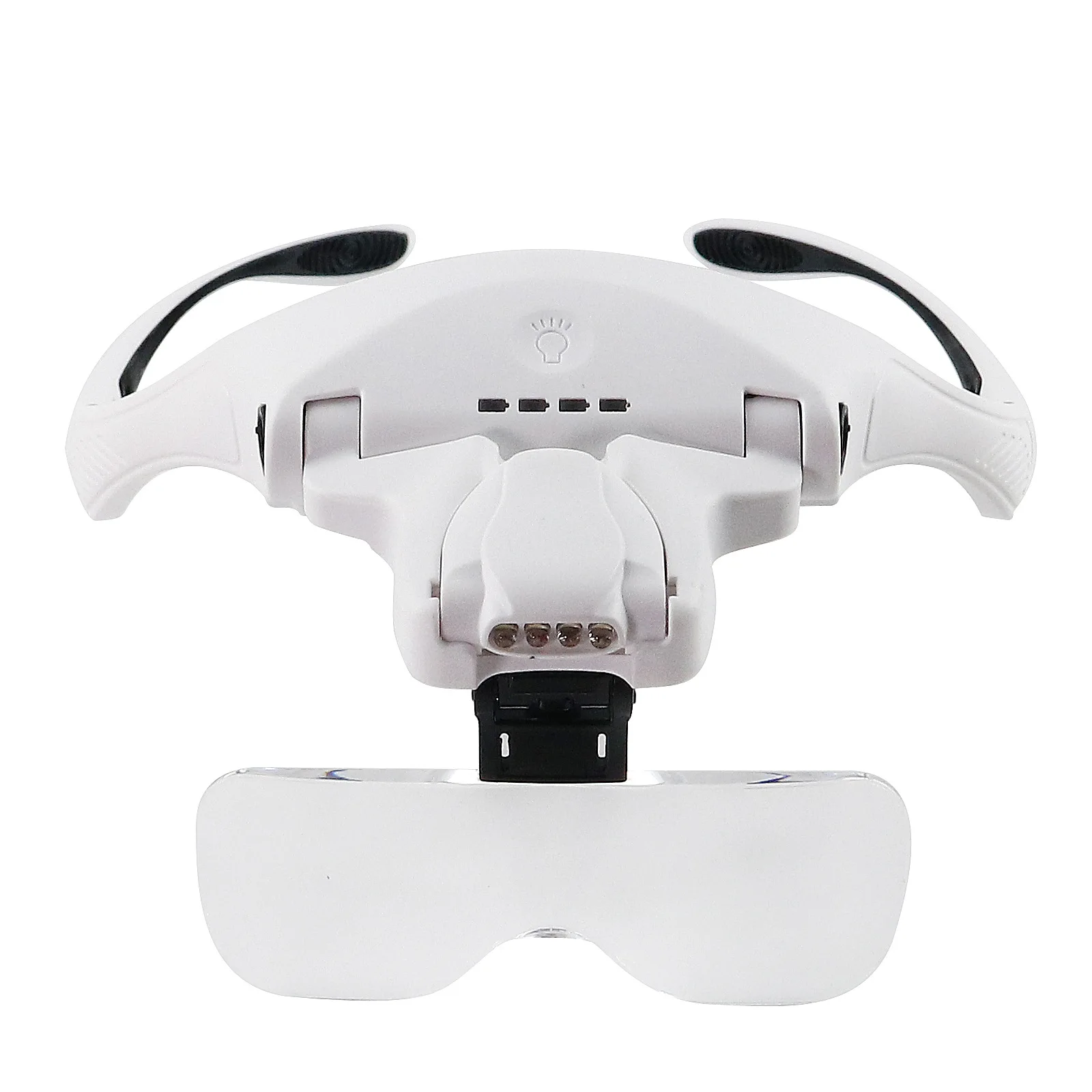 Rechargeable Eyegalsses Bracket Headband Interchangeable Illuminated Magnifier w Cold Warm Light  Bright Magnifier with 5 Lens
