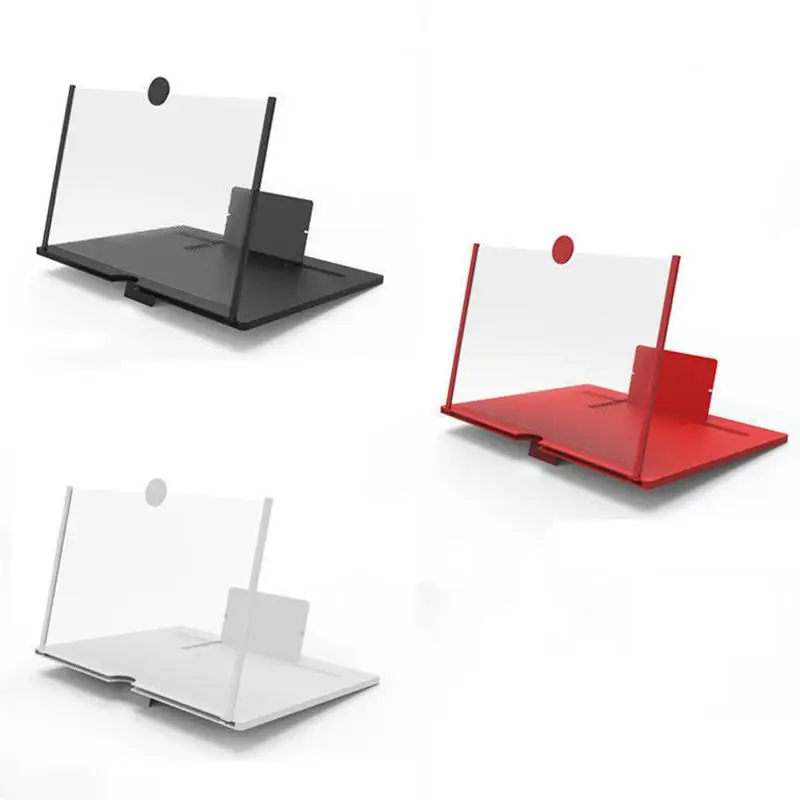 3D Mobile Screen Enlarger Universal Phone Video Amplifier Holder Red Phone Screen Magnifier Acrylic Mobile Screen Amplifier