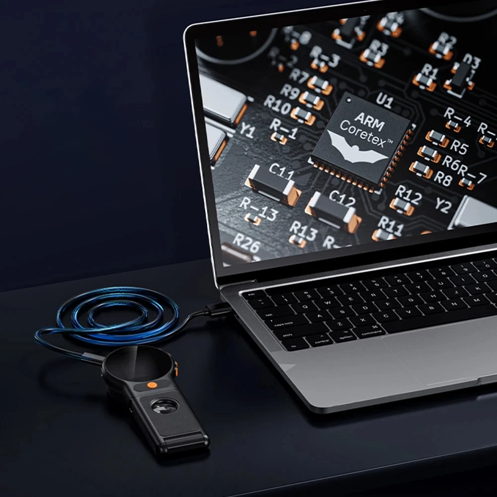  500X Magnification Digital Handheld Microscope HD Electronic Coin Magnifier 2Inch IPS Screen for Jewelry Watch Repair Type C