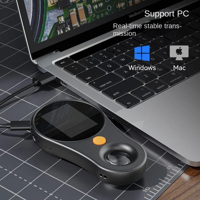  500X Magnification Digital Handheld Microscope HD Electronic Coin Magnifier 2Inch IPS Screen for Jewelry Watch Repair Type C