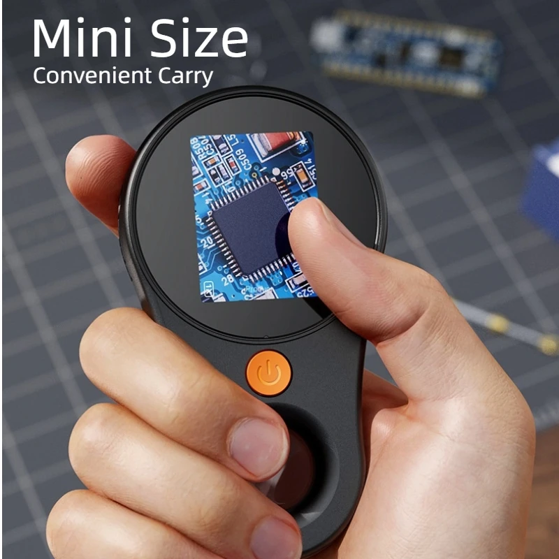  500X Magnification Digital Handheld Microscope HD Electronic Coin Magnifier 2Inch IPS Screen for Jewelry Watch Repair Type C