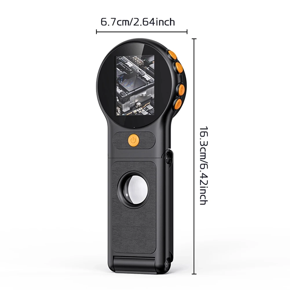  500X Magnification Digital Handheld Microscope HD Electronic Coin Magnifier 2Inch IPS Screen for Jewelry Watch Repair Type C