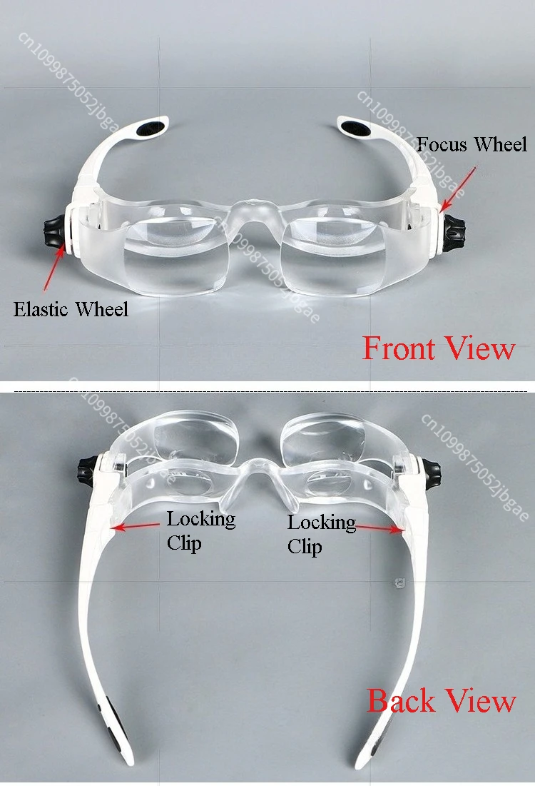 1PC 1.5X-3.8X/2X-4X Zoom Mobile Phone Glasses Magnifying Glass Cellphone Screen Wearing Magnifier with Phone Holder