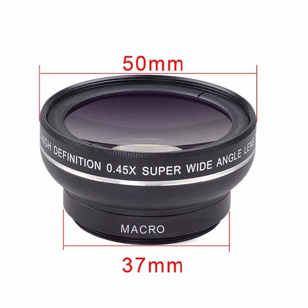 2 In 1 Clip-on Fish Eye Magnifiers Professional Mobile Phone Camera Lenses 15X Macro 0.45X Super Wide Angle Lens