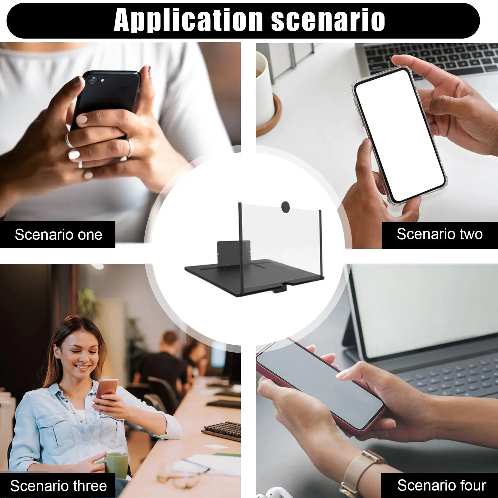 10 Inch HD Phone Screen Magnifier Portable Foldable Movie Video Amplifier for Smartphones, Mini Personal Cinema Enlarger