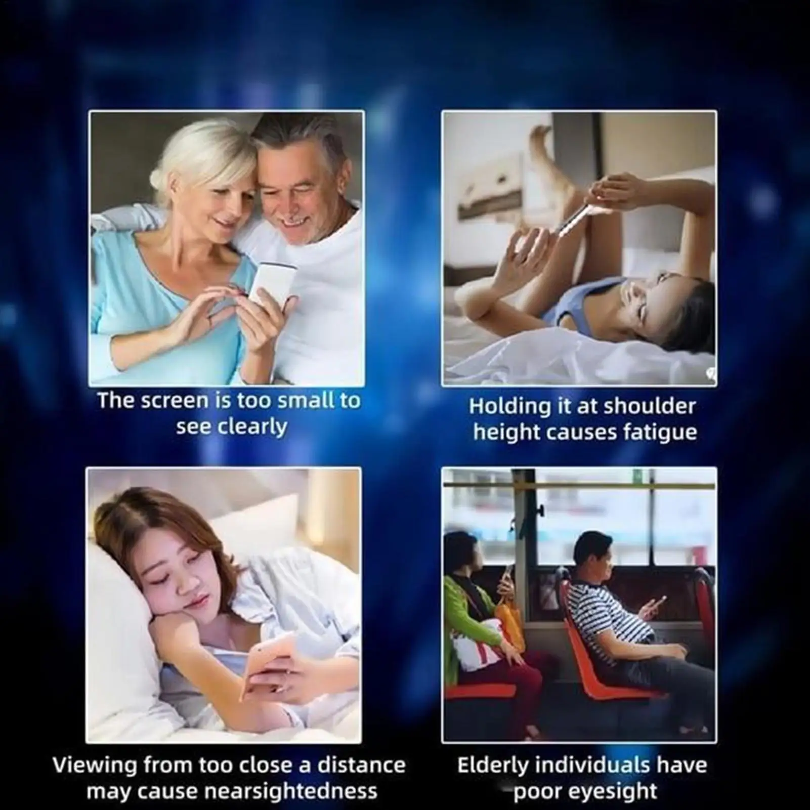 10 Inch HD Phone Screen Magnifier Portable Foldable Movie Video Amplifier for Smartphones, Mini Personal Cinema Enlarger