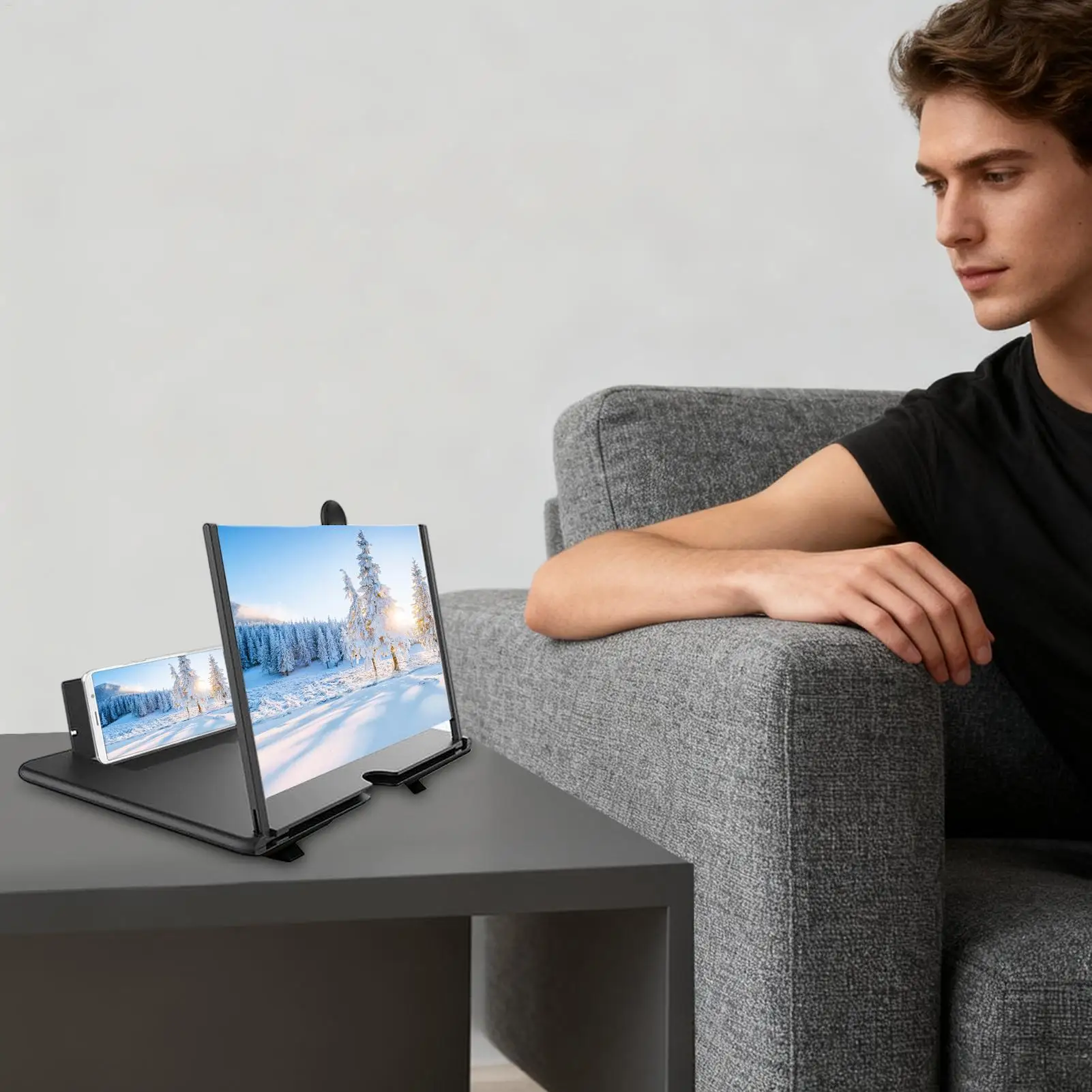 3D HD Phone Screen Amplifier Folding Mobile Phones Magnifying Glass Stand Video Amplifier Bracket Enlarge Eye Protector