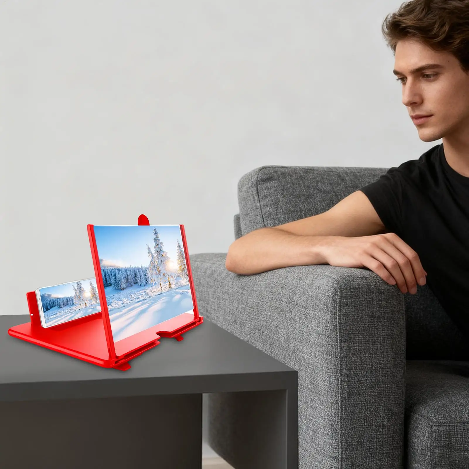 3D HD Phone Screen Amplifier Folding Mobile Phones Magnifying Glass Stand Video Amplifier Bracket Enlarge Eye Protector