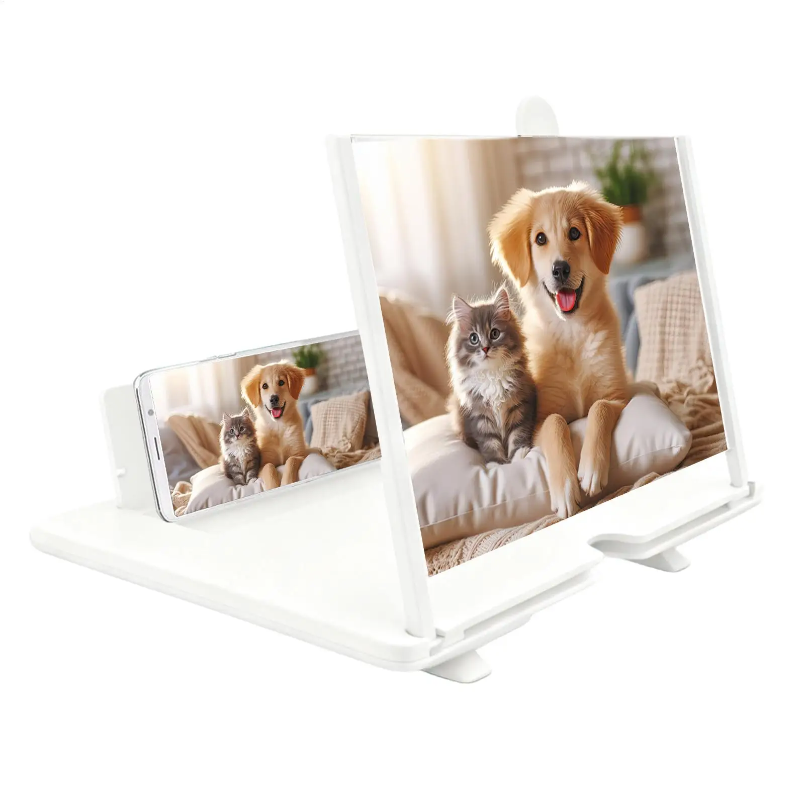3D HD Phone Screen Amplifier Folding Mobile Phones Magnifying Glass Stand Video Amplifier Bracket Enlarge Eye Protector