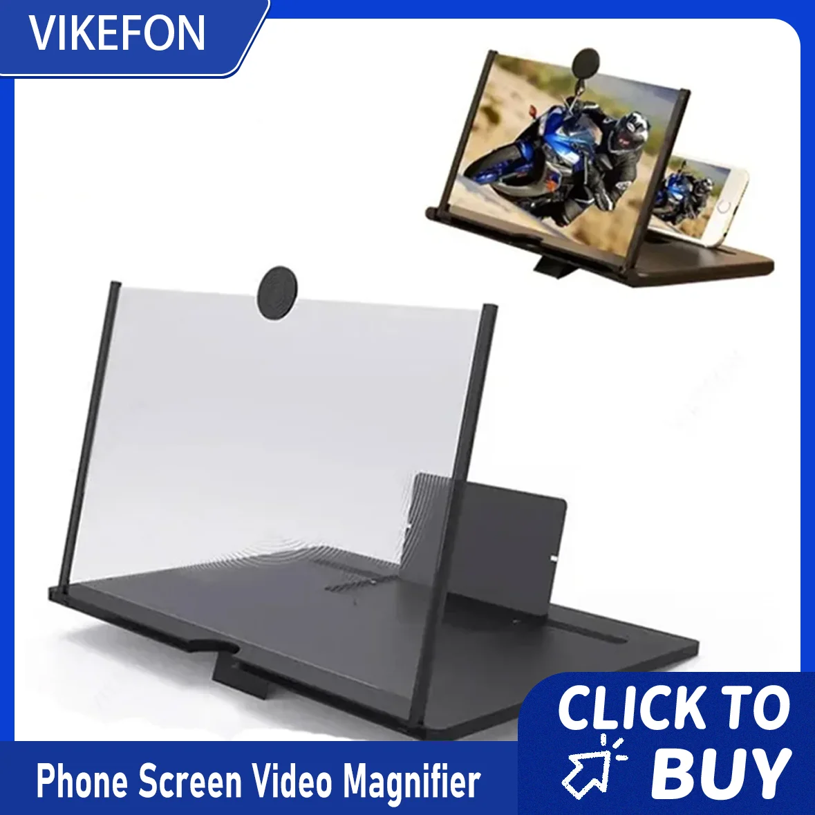 Mobile Screen Amplifier Projector Video Movie Amplifier Desktop Display Stand 3D HD 14 Inch for All Smartphone Screen Amplifier