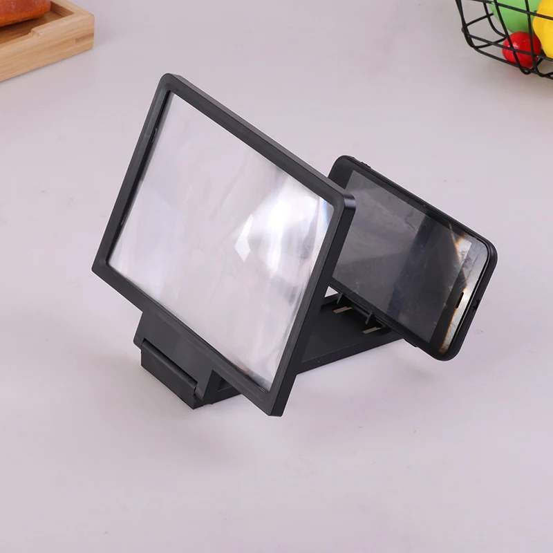 1PC Mobile phone screen amplifier 3D HD TV magnifier foldable desktop mobile phone bracket