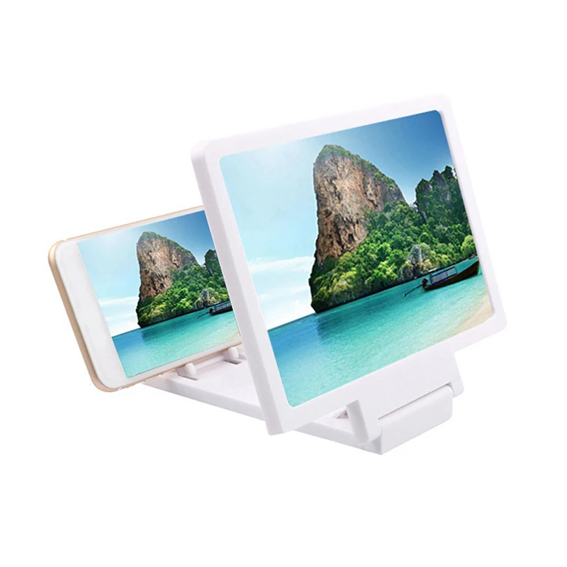 1PC Mobile phone screen amplifier 3D HD TV magnifier foldable desktop mobile phone bracket