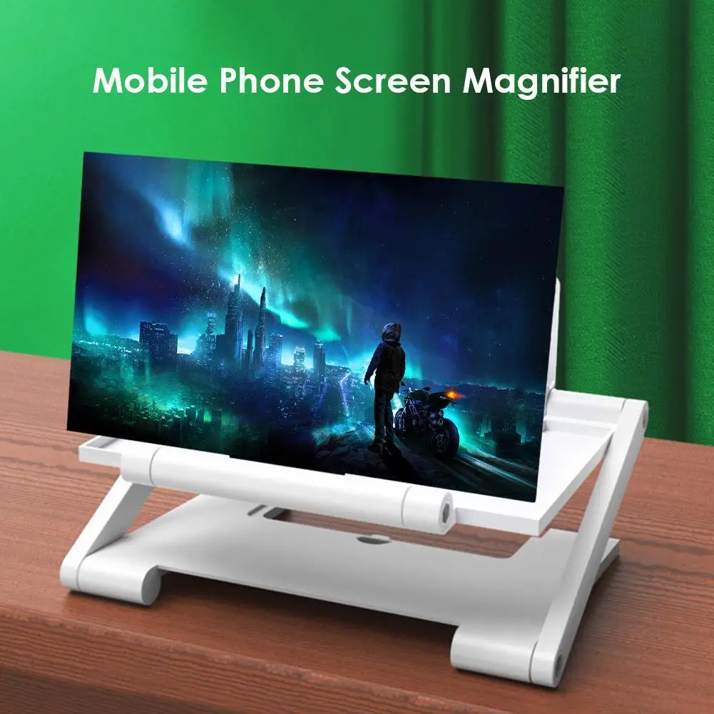 Foldable Holder Stand Video Amplifier 8 inch 3D HD Cell Phone Screen Amplifier Foldable Display Enlarged Stand Holder