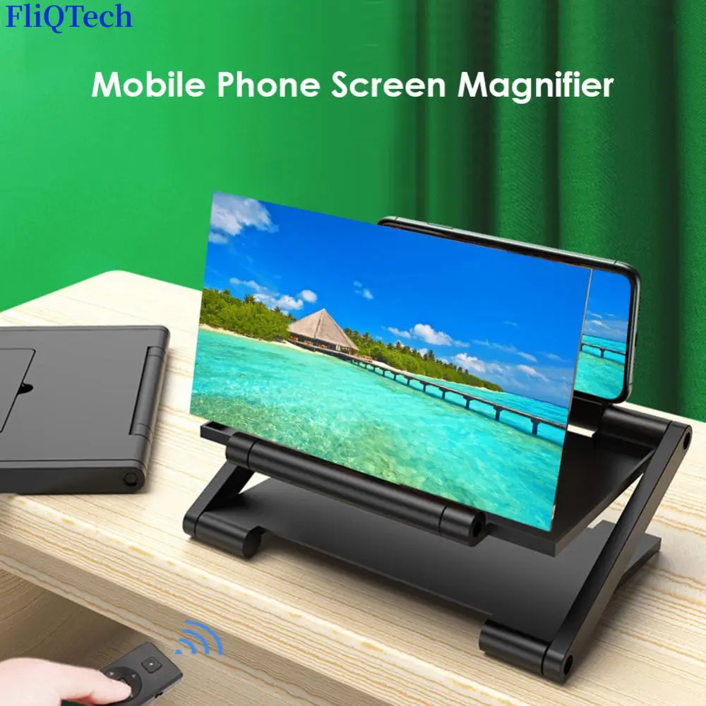 Foldable Holder Stand Video Amplifier 8 inch 3D HD Cell Phone Screen Amplifier Foldable Display Enlarged Stand Holder