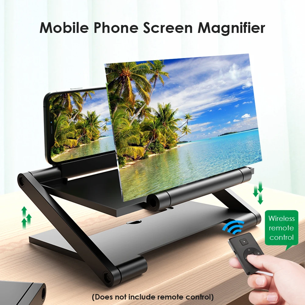 Foldable Holder Stand Video Amplifier 8 inch 3D HD Cell Phone Screen Amplifier Foldable Display Enlarged Stand Holder