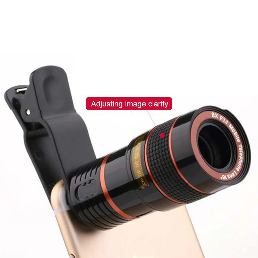 Telescope 8X/12X/20X Long Focus Mobile Phone Clip-on Lens Telescope Telephoto HD Lens External Zoom Special Effects Magnifier