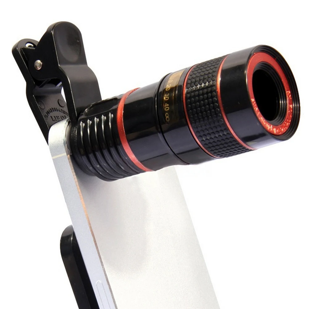 Telescope 8X/12X/20X Long Focus Mobile Phone Clip-on Lens Telescope Telephoto HD Lens External Zoom Special Effects Magnifier