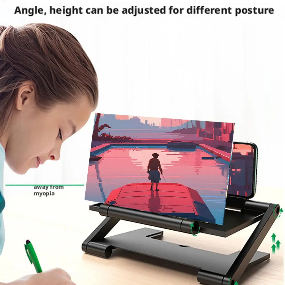 3D Screen Amplifier Mobile Phone Screen Video Magnifier HD Expander Projector Phone Display Magnifying Bracket Screen Enlarge