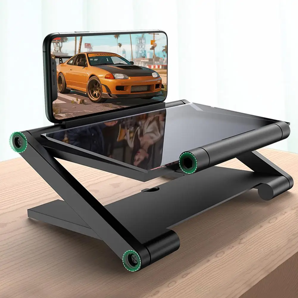 Foldable Phone Screen HD Amplifier With Remote Control 3D Magnifying Glass Stand For Video Watching