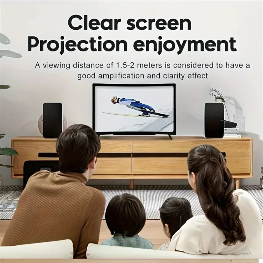 HD Phone Screen Amplifier with Holder 3D Large Magnifier Movie Video Amplifier Screen Smart Phone Magnifying Curved Screen